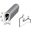 Kantenschutzprofil PVC mit Stahlgerüst 10x14.5mm grau
